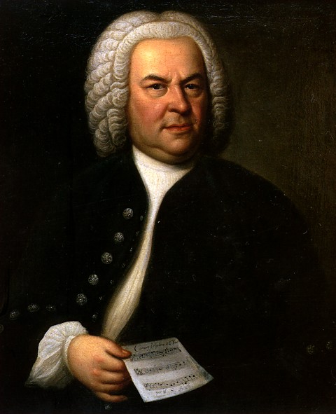 Johann Sebastian Bach (1685-1750) in a portrait by Elias Gottlob Haussmann (1746)