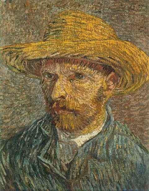 Van Gogh: Self Portrait with Straw Hat (1887/88)