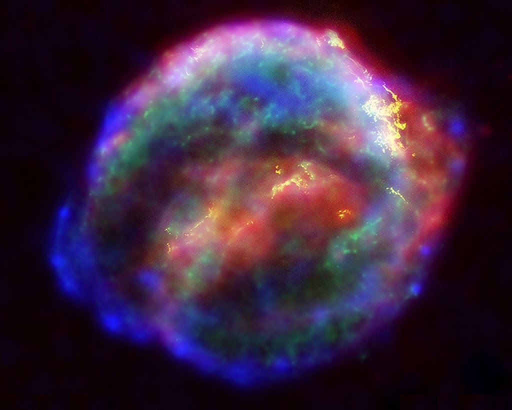 X-ray, Optical and Infrared Composite of Kepler's Supernova Remnant
