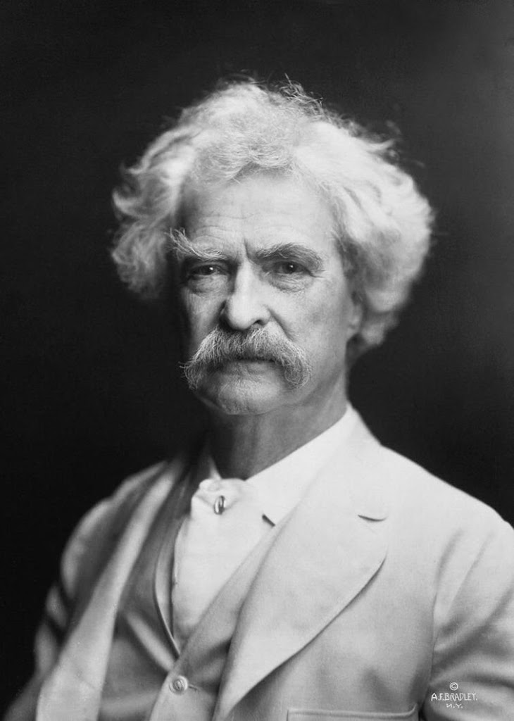Mark Twain (1835-1910), by A. F. Bradley in New York, 1907
