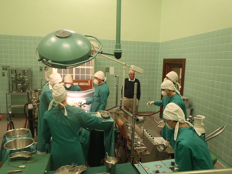 The restored scene from Dr Barnard's first human heart transplantation