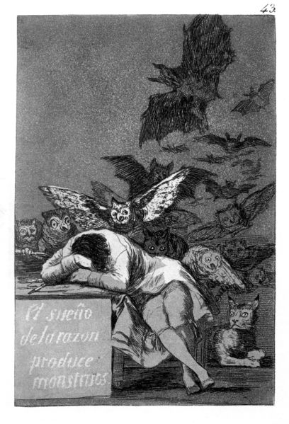 Francisco de Goya: The Sleep of Reason Produces Monsters , 1797