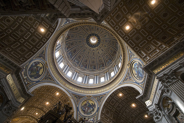 The Cupola of St. Peter's Basilica in Rome, photo: @Lysander07