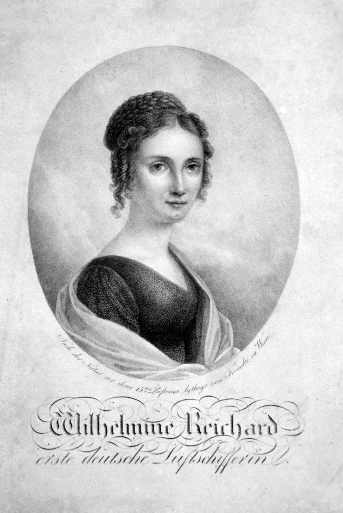 The portrait of Wilhelmine Reichard (1788—1848), German balloonist