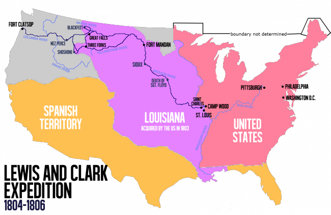 Route of the Lewis and Clark Expedition