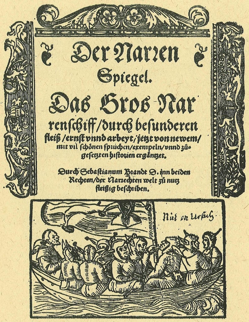 Sebastian Brant's 'Ship of Fools', cover of the 1549 edition