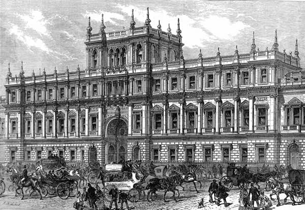 Burlington House, where the Royal Society was based between 1873 and 1967
