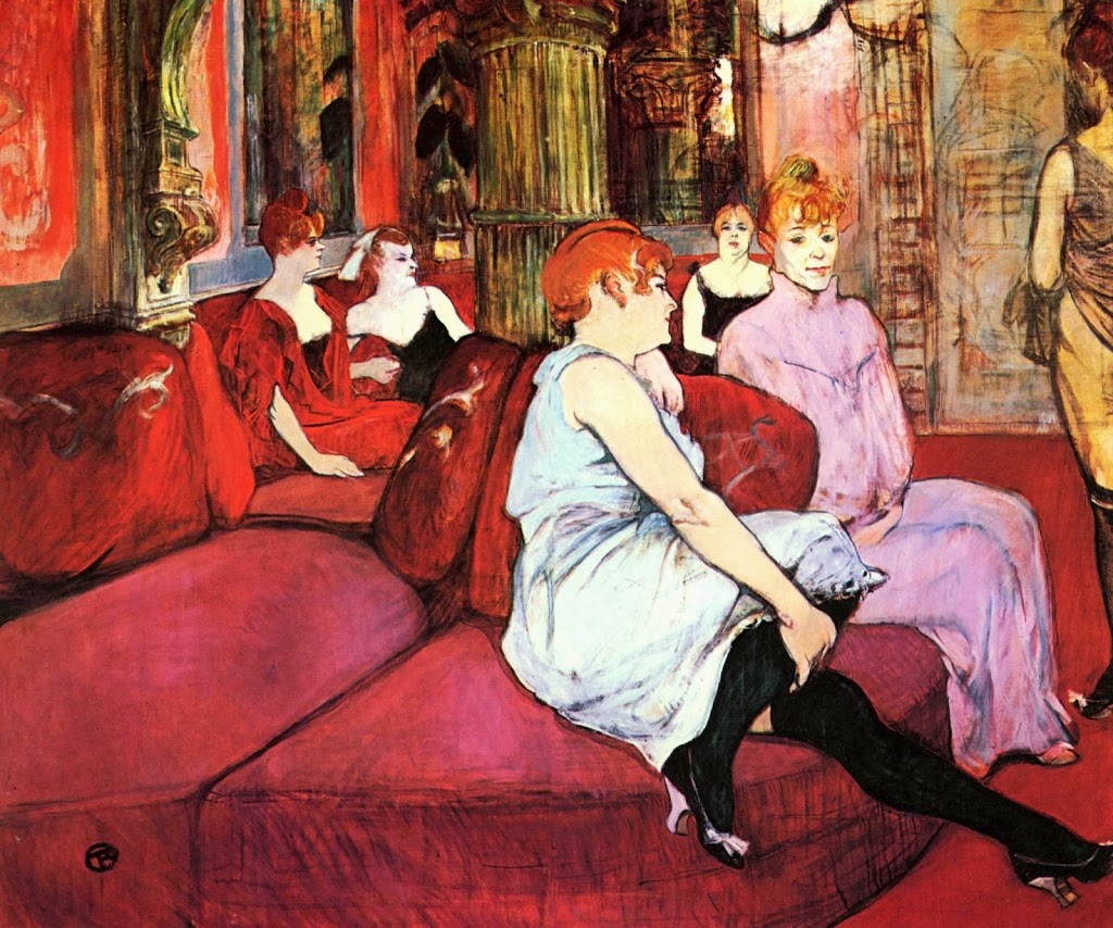 Henri de Toulouse-Lautrec, Salon at the Rue des Moulins (1894)