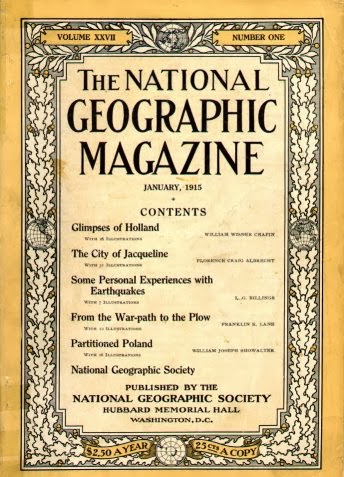 Cover of January 1915 National Geographic