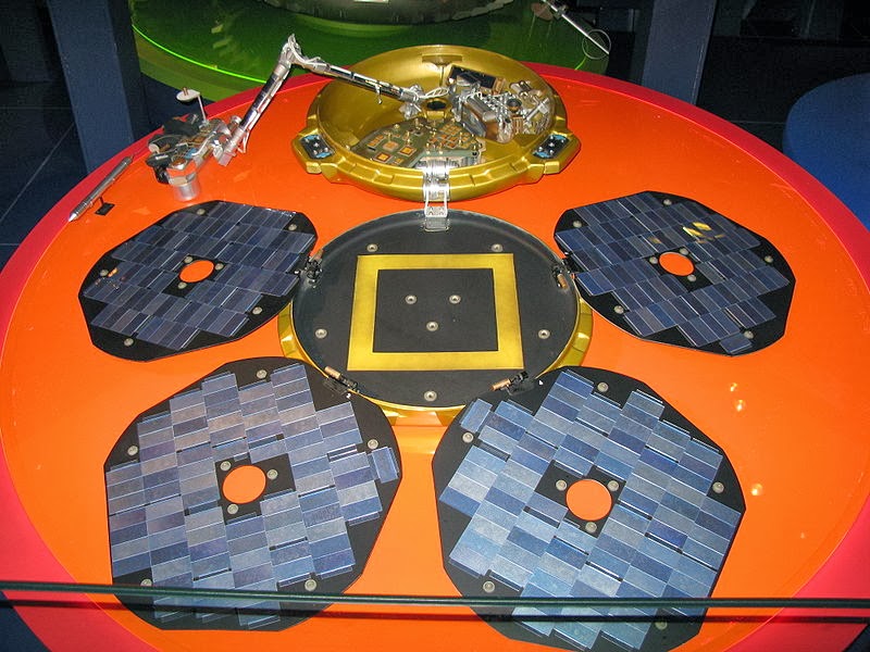 Beagle 2 space probe replica on display in the London Science Museum
