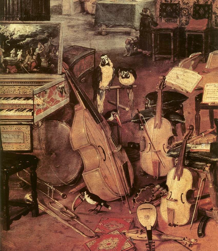 Baroque Musical Instruments by Breughel, unfortunately there is no portrait of Joseph Sauveur