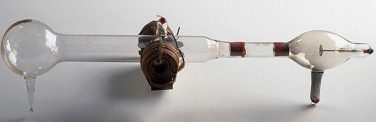 J. J. Thomson's cathode ray tube with electromagnetic deflection coils
