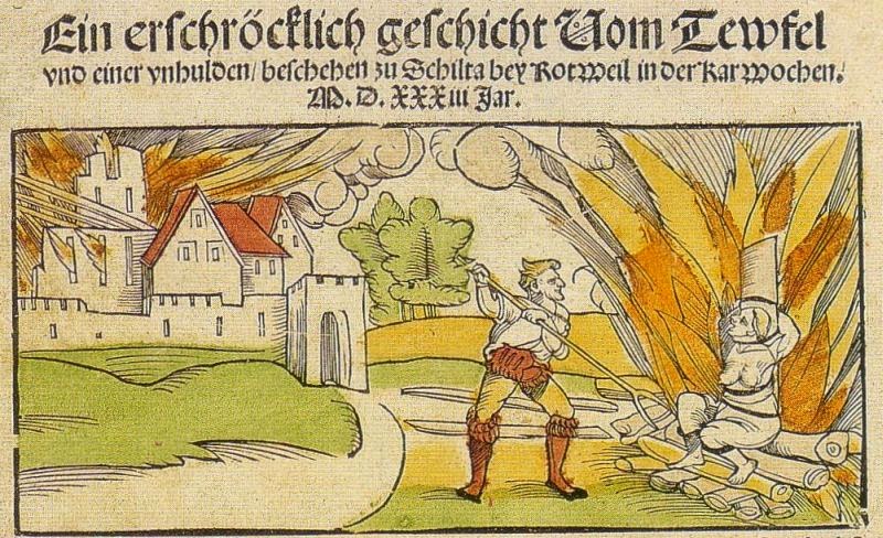 Leaflet about the Burning of a Witch, 1533