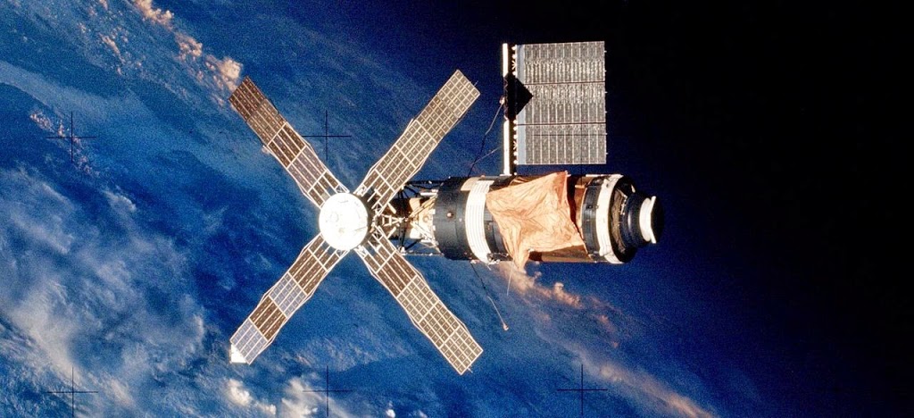 Skylab as SL2 mission departs (NASA)