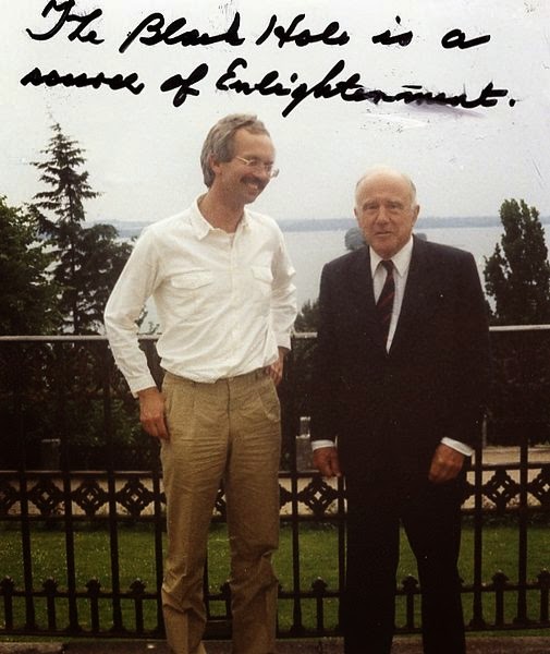 Eckehard W. Mielke together with John Archibald Wheeler in 1985 Image: Eckard Mielke