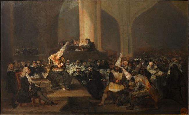 The Inquisition Tribunal as illustrated by Francisco de Goya (1808/12)