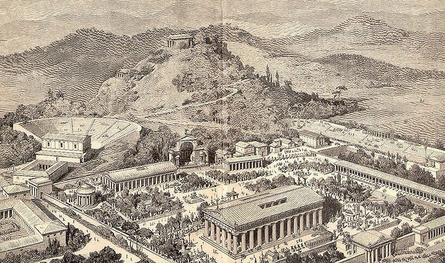 Olympia, draft by Friedrich Thiersch, 1879
