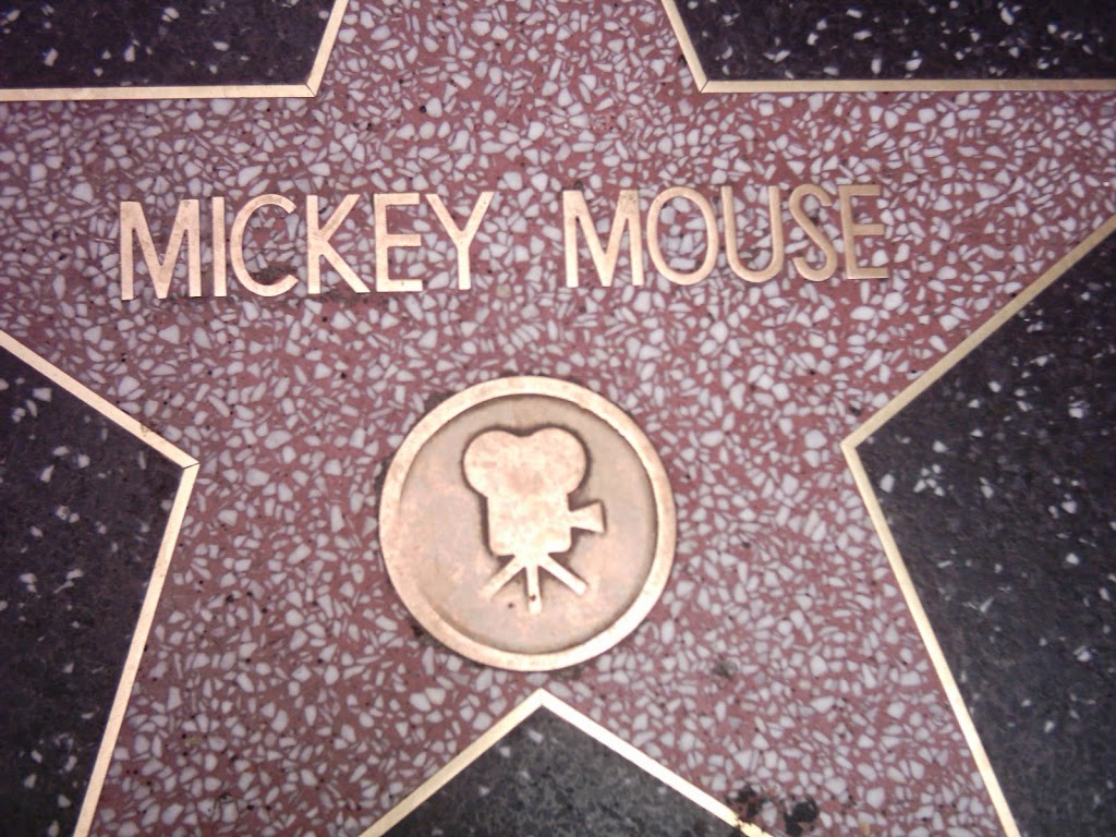 Along with Donald Duck, the Rugrats and the Simpsons, Mickey Mouse is one of the few cartoon or comic figures who made it to a star on the famous Walk of Fame in Hollywood (at the address 6925 Hollywood Blvd.) Image by Flickr user freshwater2006