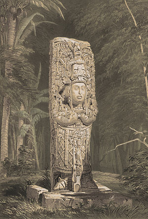Stela D by Frederick Catherwood