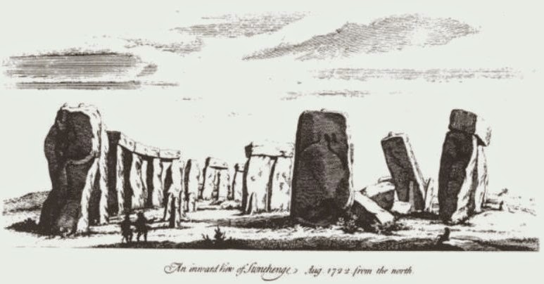 An inward view of Stonehenge from August 1722 [3]