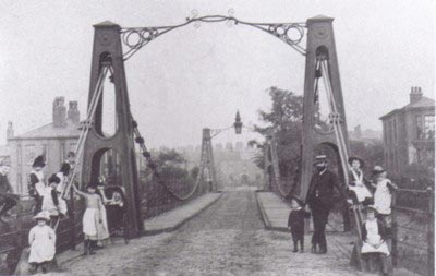 Broughton Suspension Bridge after rebuild in 1833