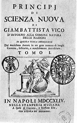 Title page of Principj di Scienza Nuova (1744 ed.)
