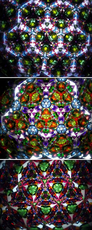 Patterns as seen through a kaleidoscope tube (wikipedia)