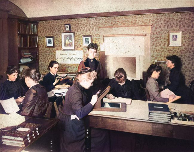 "Pickering's Harem," so-called, for the group of women computers at the Harvard College Observatory, who worked for the astronomer Edward Charles Pickering. The group included Harvard computer and astronomer Henrietta Swan Leavitt (1868–1921), Annie Jump Cannon (1863–1941), Williamina Fleming (1857–1911), and Antonia Maury (1866–1952).