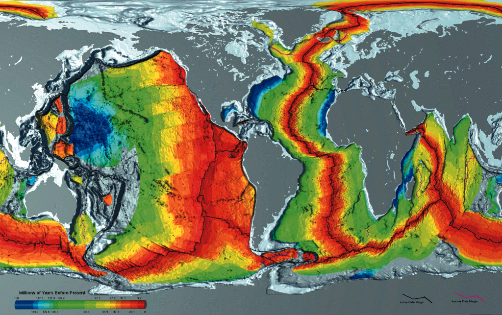 Age of oceanic crust