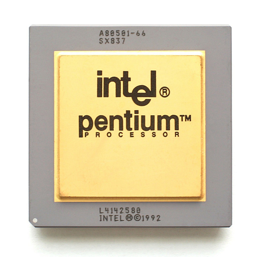 66 MHz Intel Pentium (sSpec=SX837) with the FDIV bug