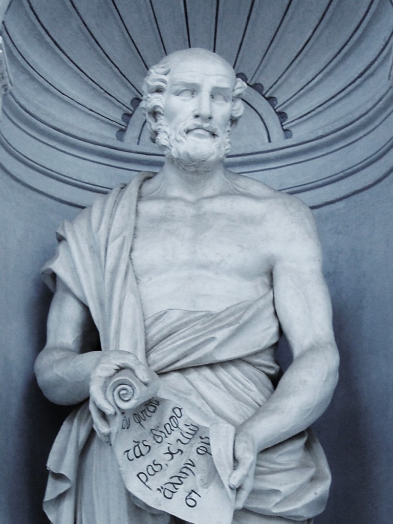 Theophrastus (371 - 287 BCE), Statue of Theophrastus, Palermo Botanical Garden