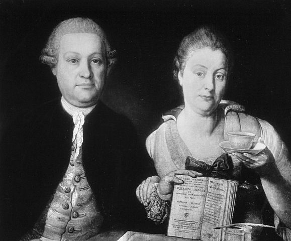 Leopold Auenbrugger (1722-1809), depicted with his wife Marianne