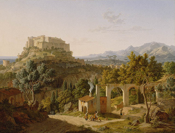 Landscape with the Castle of Massa di Carrara (1827) - Leo von Klenze