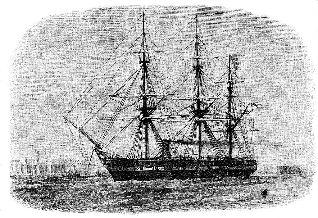 The HMS Challenger, from The Report of the Scientific Results of the Exploring Voyage of HMS Challenger during the years 1873–1876