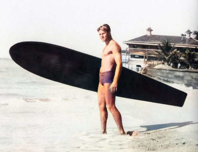 Tom Blake around 1924. Image: Surfing Heritage Foundation