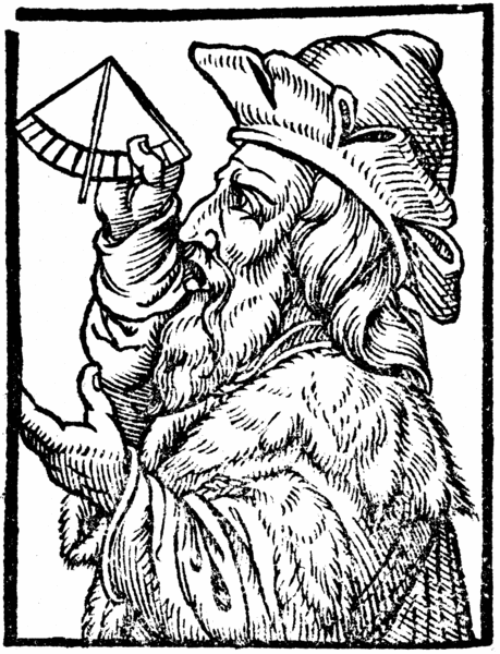 Georg von Peuerbach (1423-1461), Bild: idealisierter Peuerbach in Heinrich Pantaleons "Prosopographie", Basel, 1565-1566