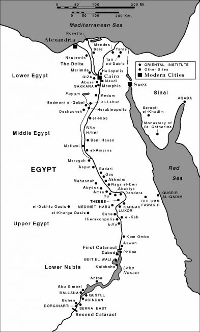 Ancient excavation sites in Egypt 
