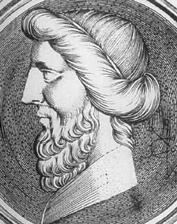 Archytas of Tarentum (428-347 BC), from Mathematicians and astronomers: twenty portraits. Engraving by J.W. Cook, 1825.