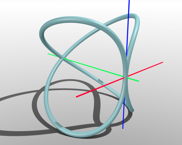 An Archytas curve, an intersection of a torus and a cylinder.