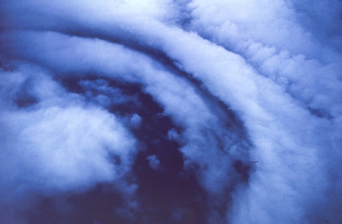The eye of Hurricane Debbie on August 20
