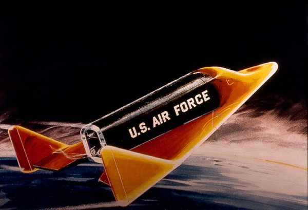 Artist's impression of the X-20 Dyna-Soar during re-entry