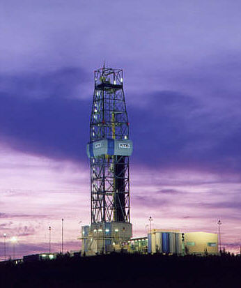 The drill tower of the main borehole