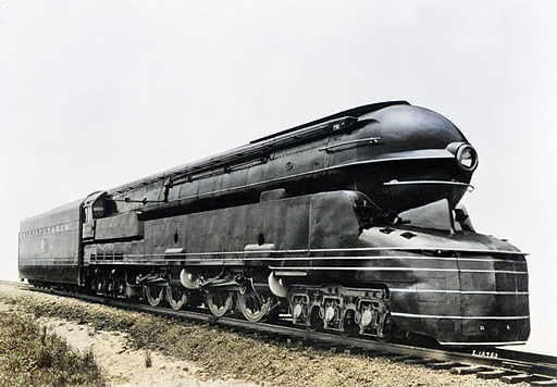 Photo of the Pennsylvania Railroad's S1 locomotive "Pennsylvania".