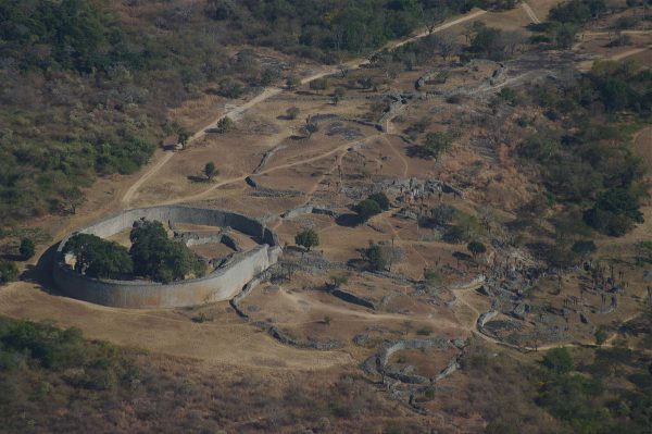 Aerial view of Great Zimbabwe's Great Enclosure