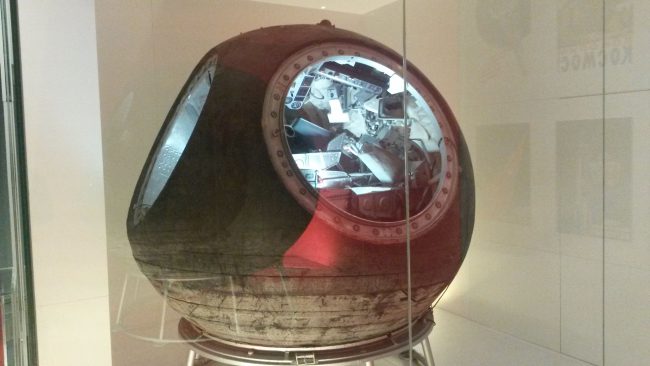 Voskhod 1 capsule in the Science Museum, London