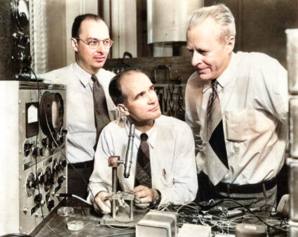 John Bardeen, William Shockley and Walter Brattain at Bell Labs