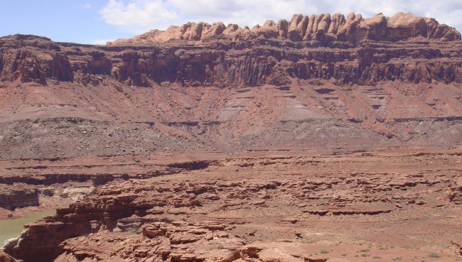 The Permian through Jurassic stratigraphy of the Colorado Plateau area of southeastern Utah.