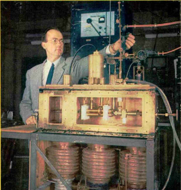 First prototype ammonia maser and inventor Charles H. Townes. 