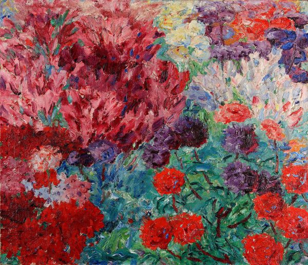 Flower Garden (without figure) (Blumengarten, ohne Figur), 1908, oil on canvas