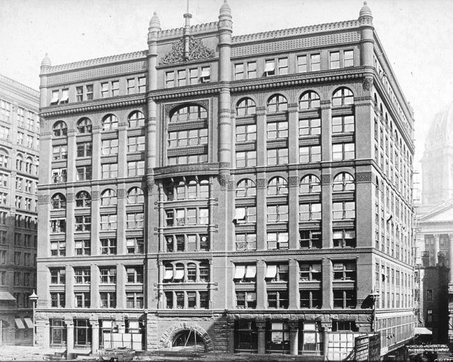 The Rookery Building in Chicago, (1886)